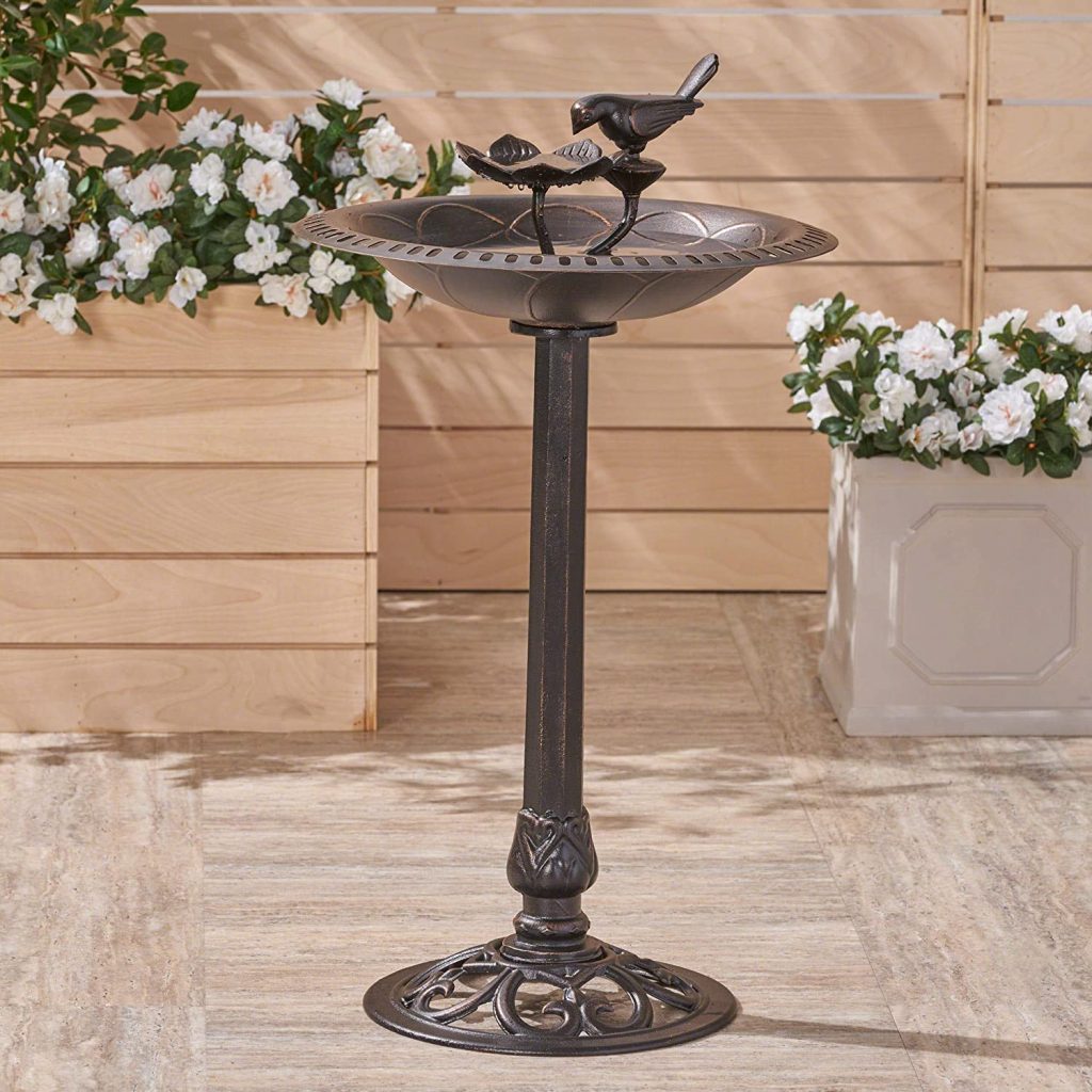 best metal bird bath