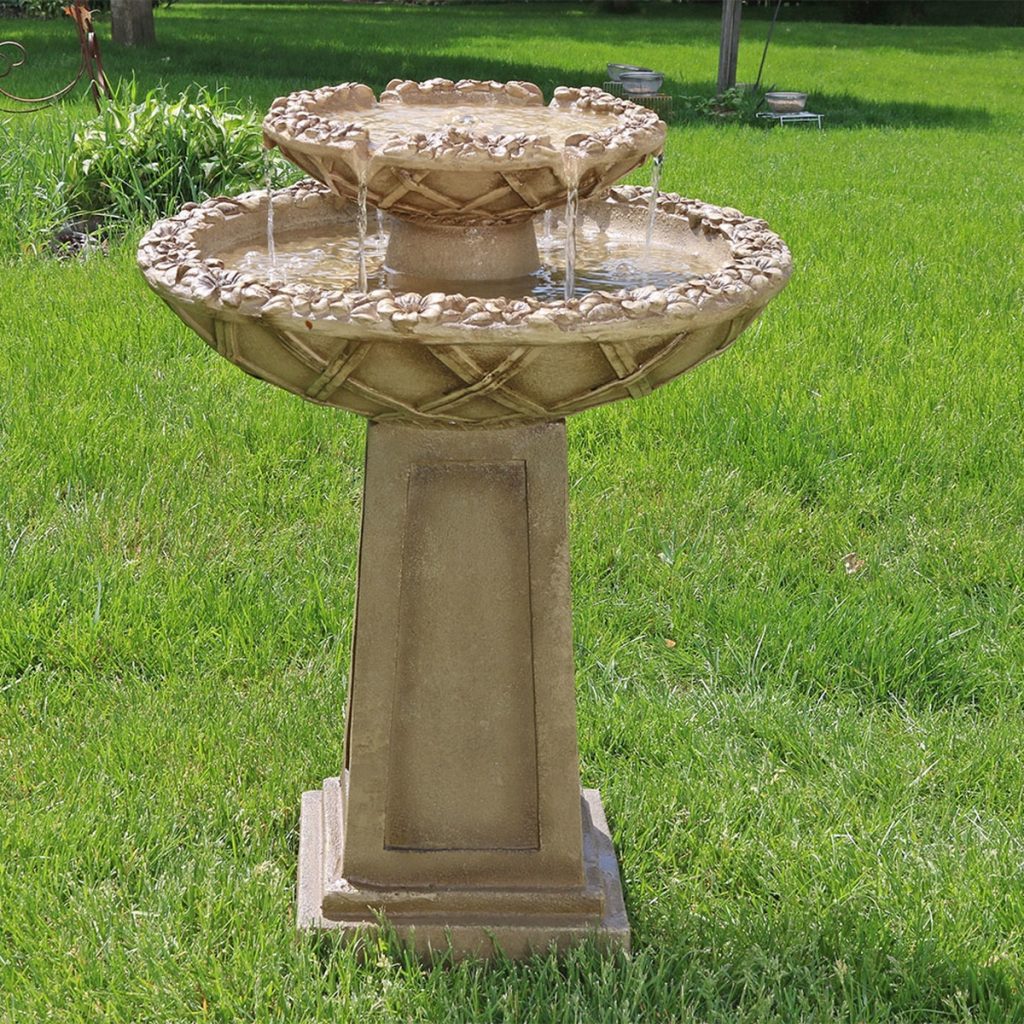 best bird bath with water fountain
